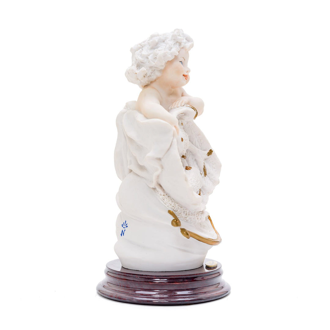 Artisanal Pisces zodiac sign porcelain figurine from Italy.