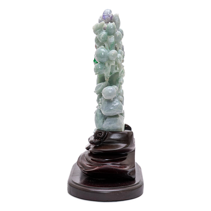 Lavender and russett jade peach tree art piece.