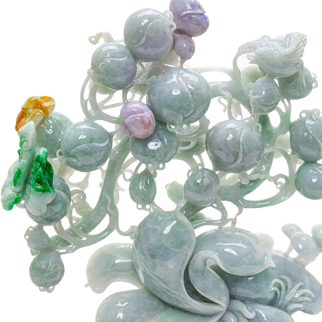 Symbolic jade carving representing immortality and renewal.