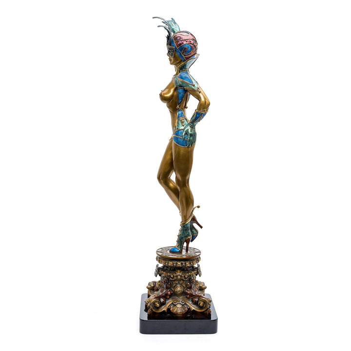 Celebratory limited edition "Carnivale" sculpture, a joy of artistic expression