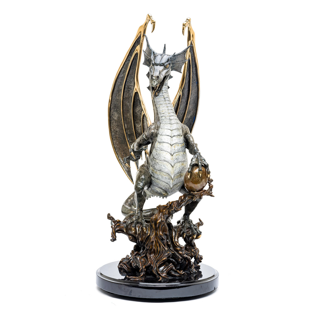Majestic bronze dragon sculpture by Bill Toma