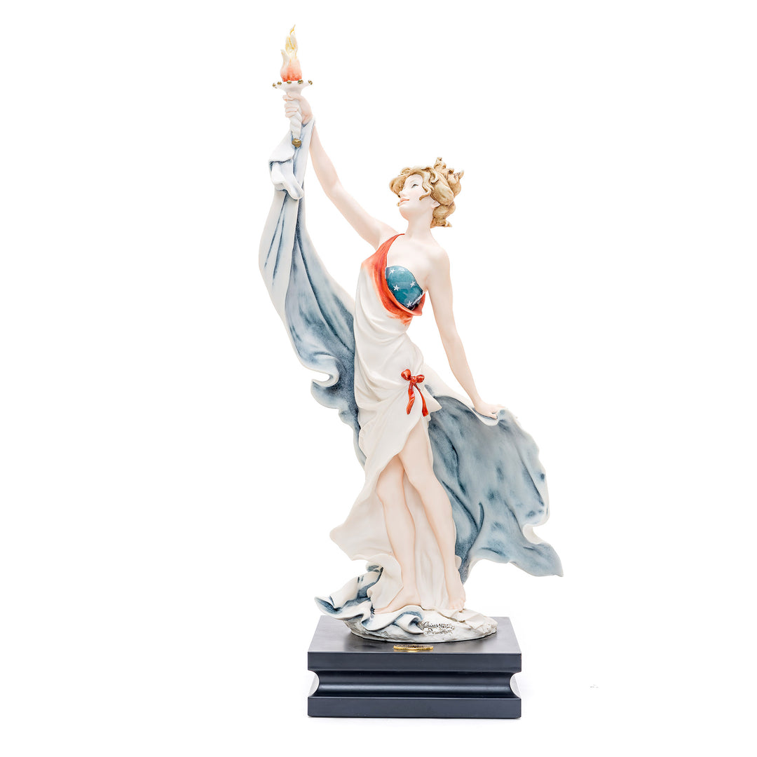 Giuseppe Armani 'Lady Liberty' genuine porcelain sculpture made in Italy.