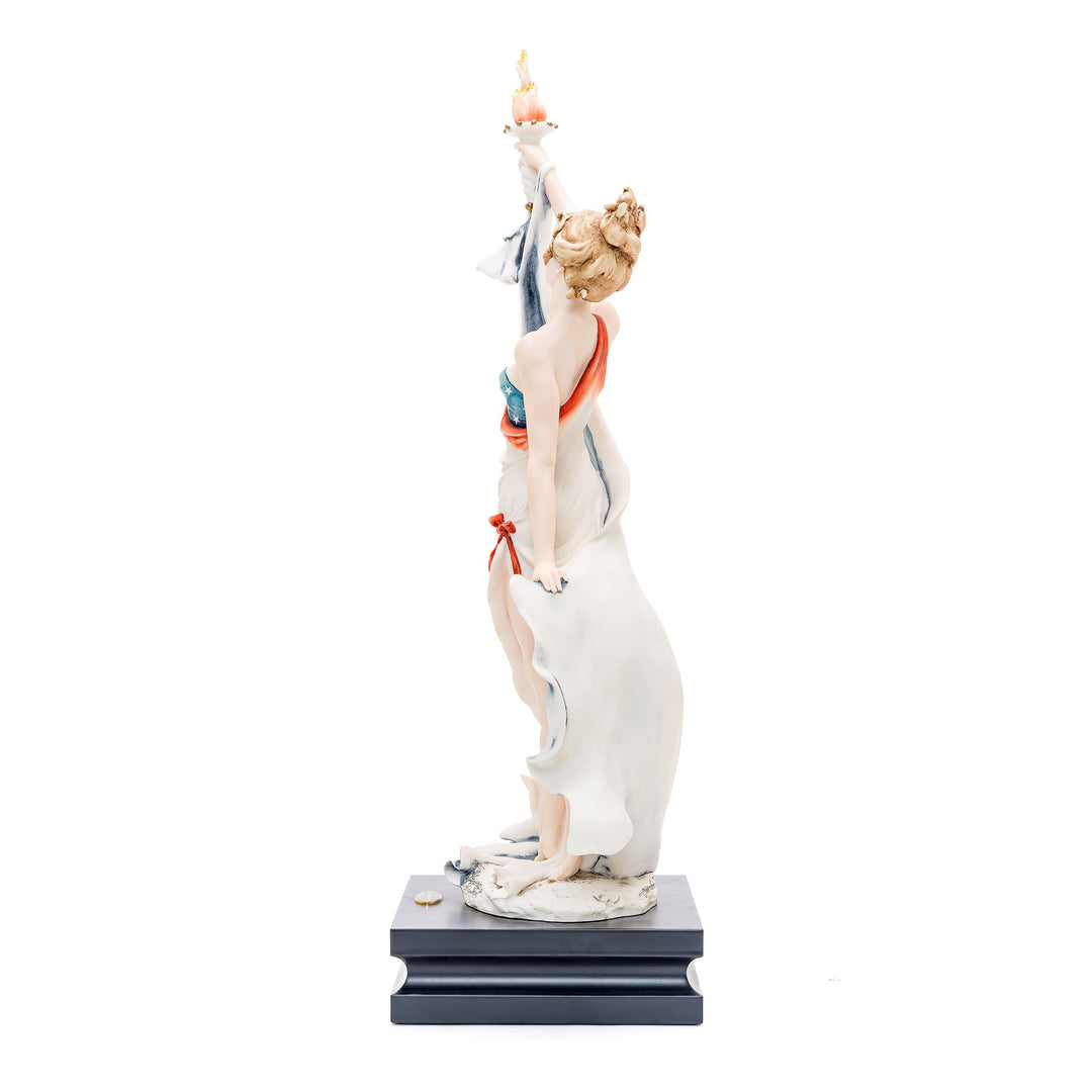 Artistic representation of Lady Liberty in porcelain by Giuseppe Armani.