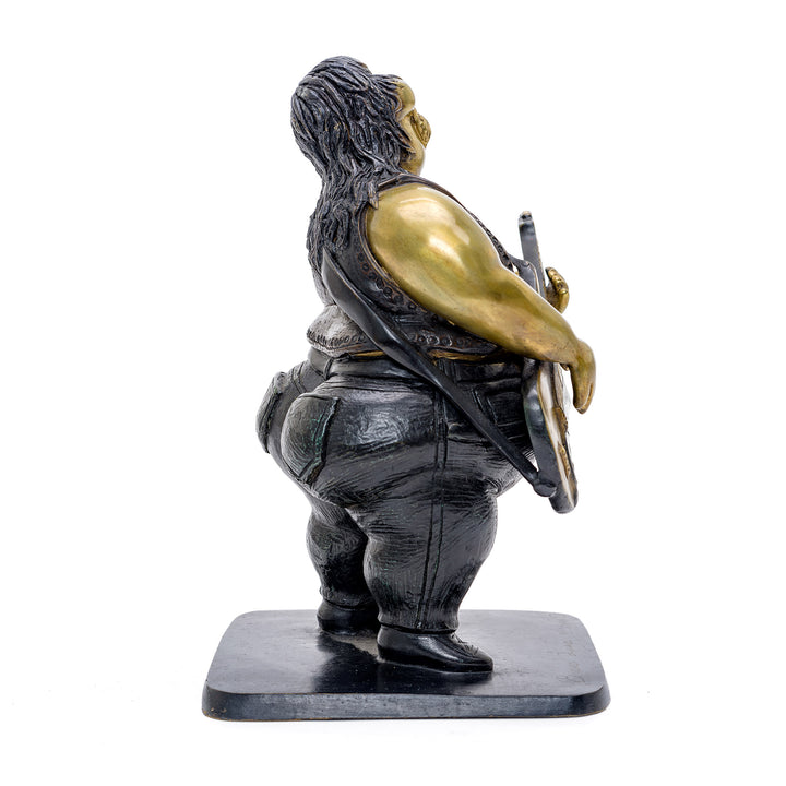 1990s Bronze Musician 'El Guitarrista' by Bruno Luna.