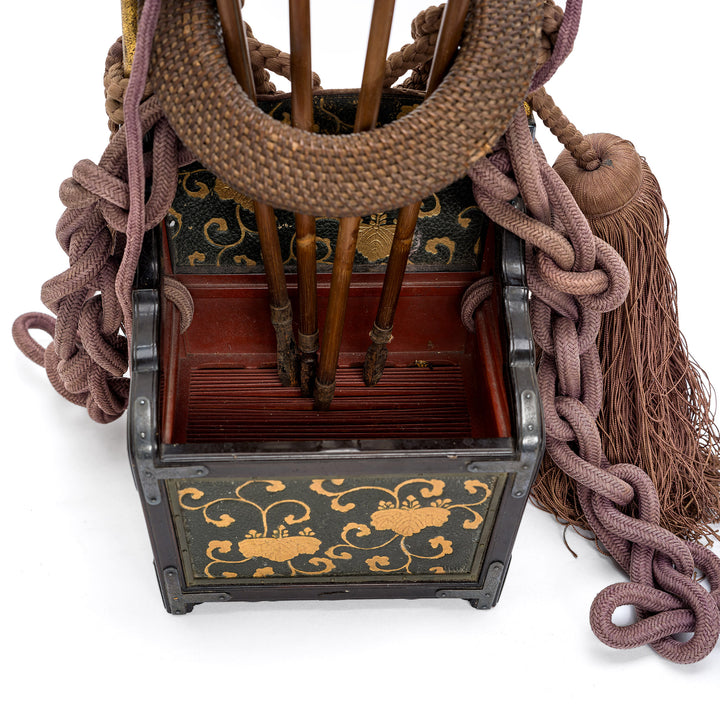 Exquisitely Crafted Samurai Arrows with Black Lacquered Quiver.