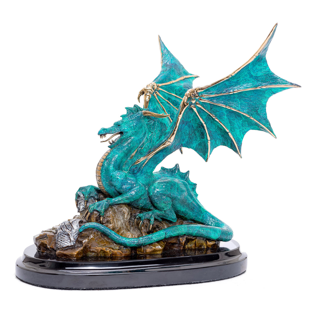 Limited edition bronze dragon sculpture by Bill Toma.