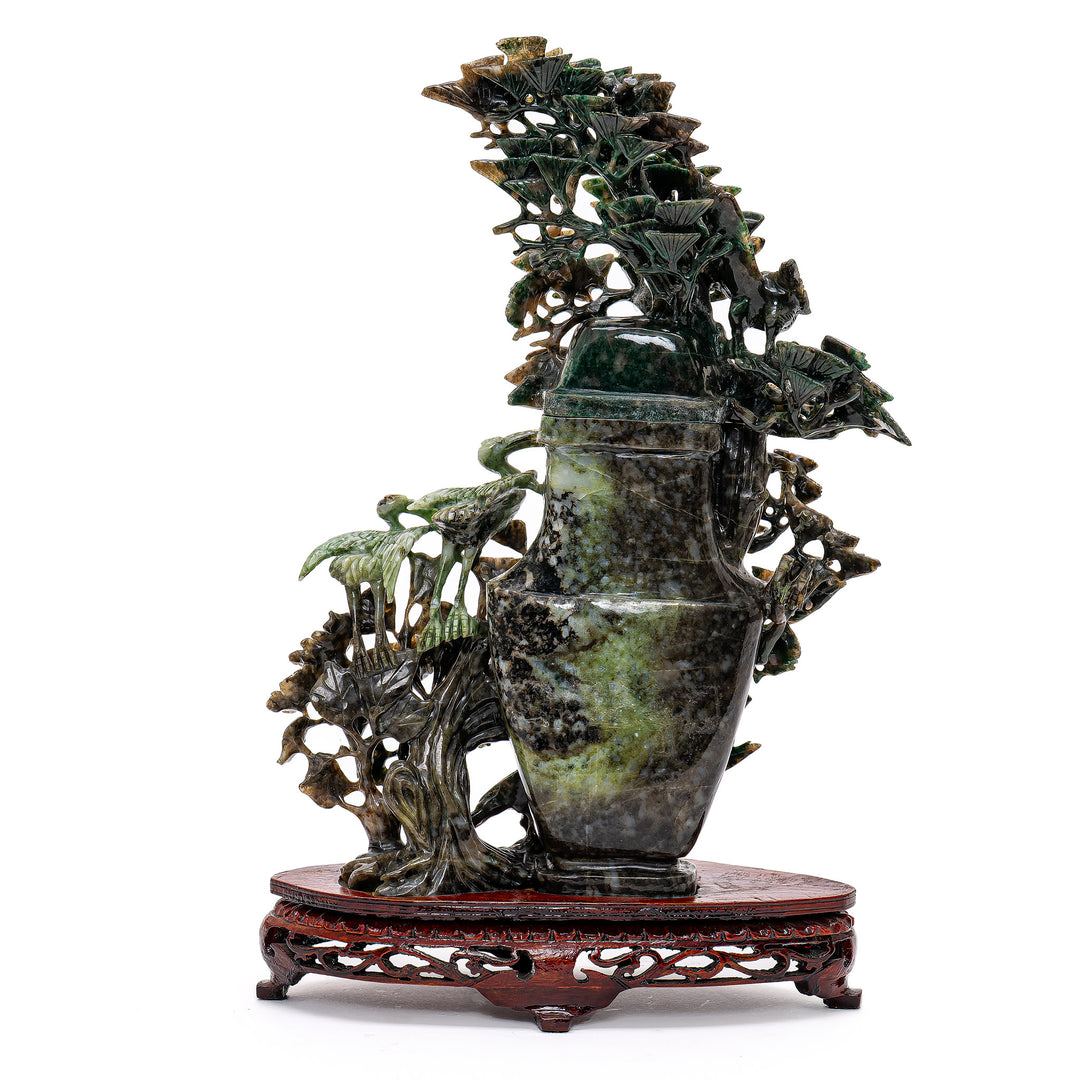 Artistic Spinach Green depiction of nature's harmonious dance.