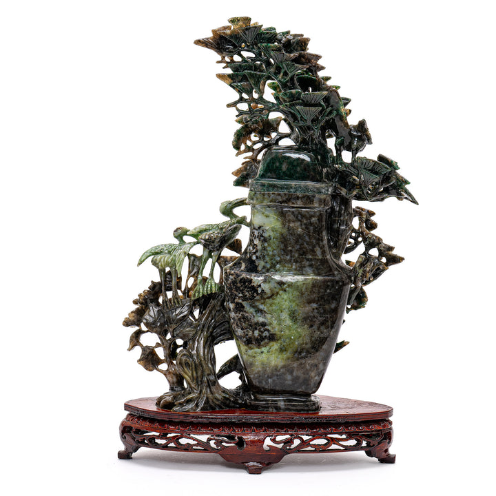 Artistic Spinach Green depiction of nature's harmonious dance.