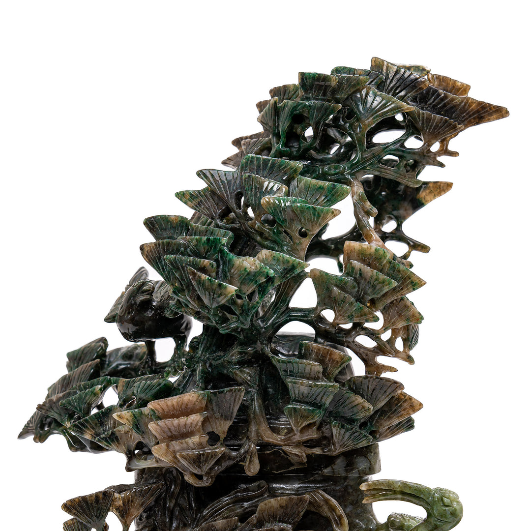 Spinach Green Jade Lidded Vase