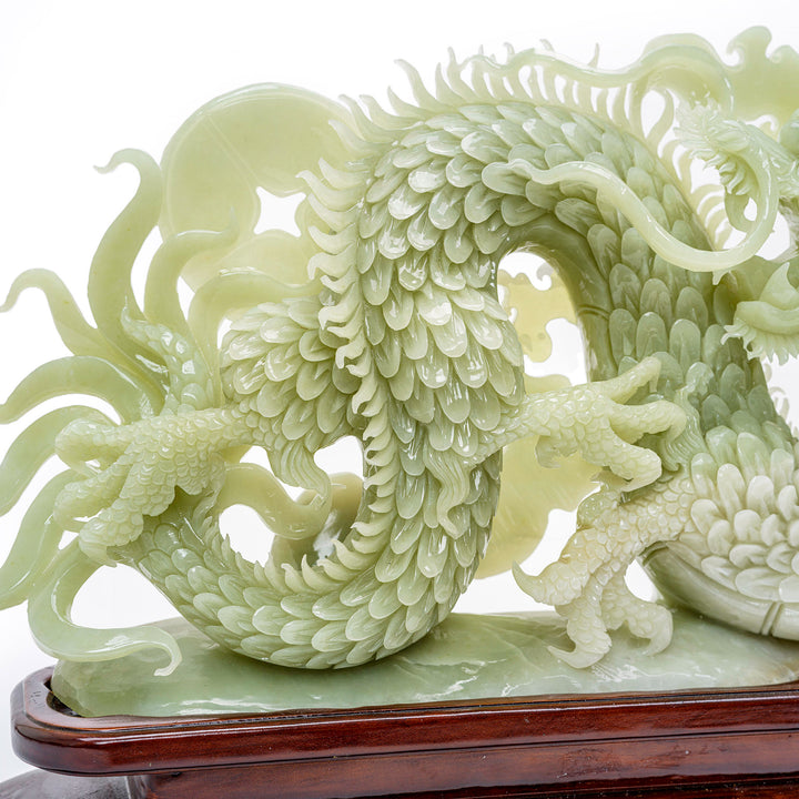 Agate dragon statue, a unique gift of nature's art.