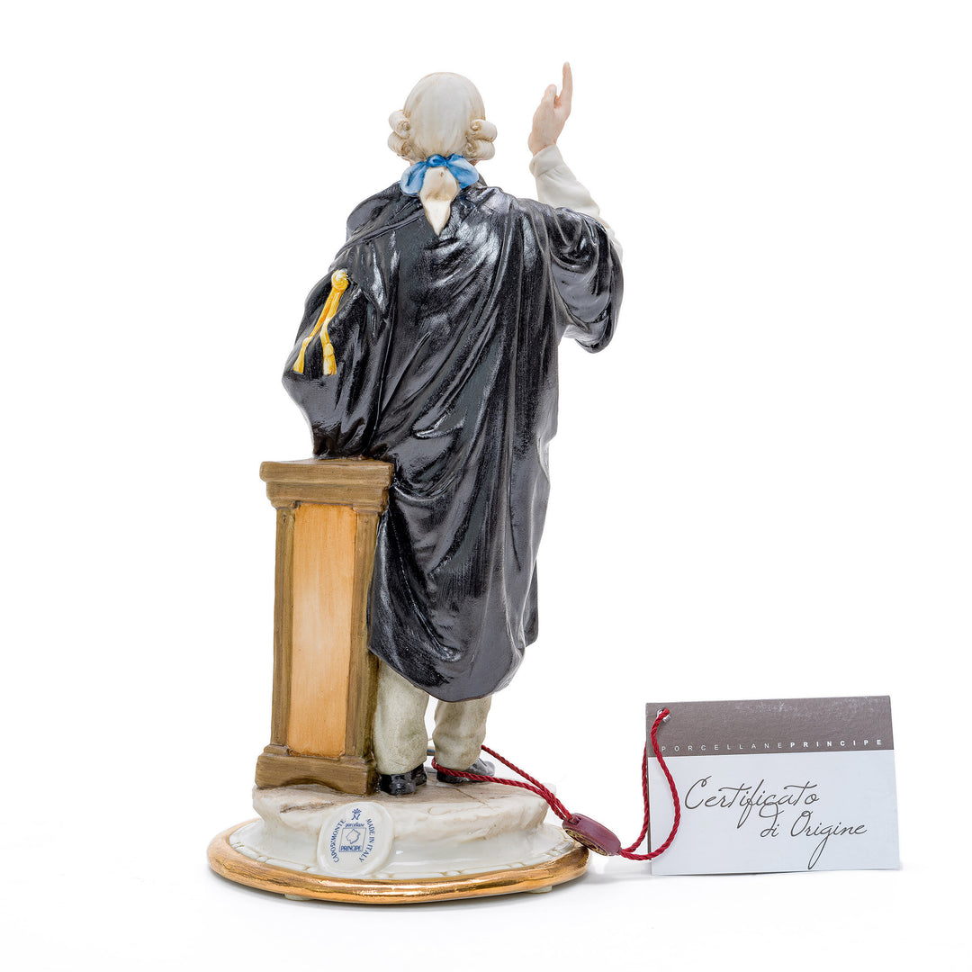Genuine Capodimonte depiction of a legal professional.