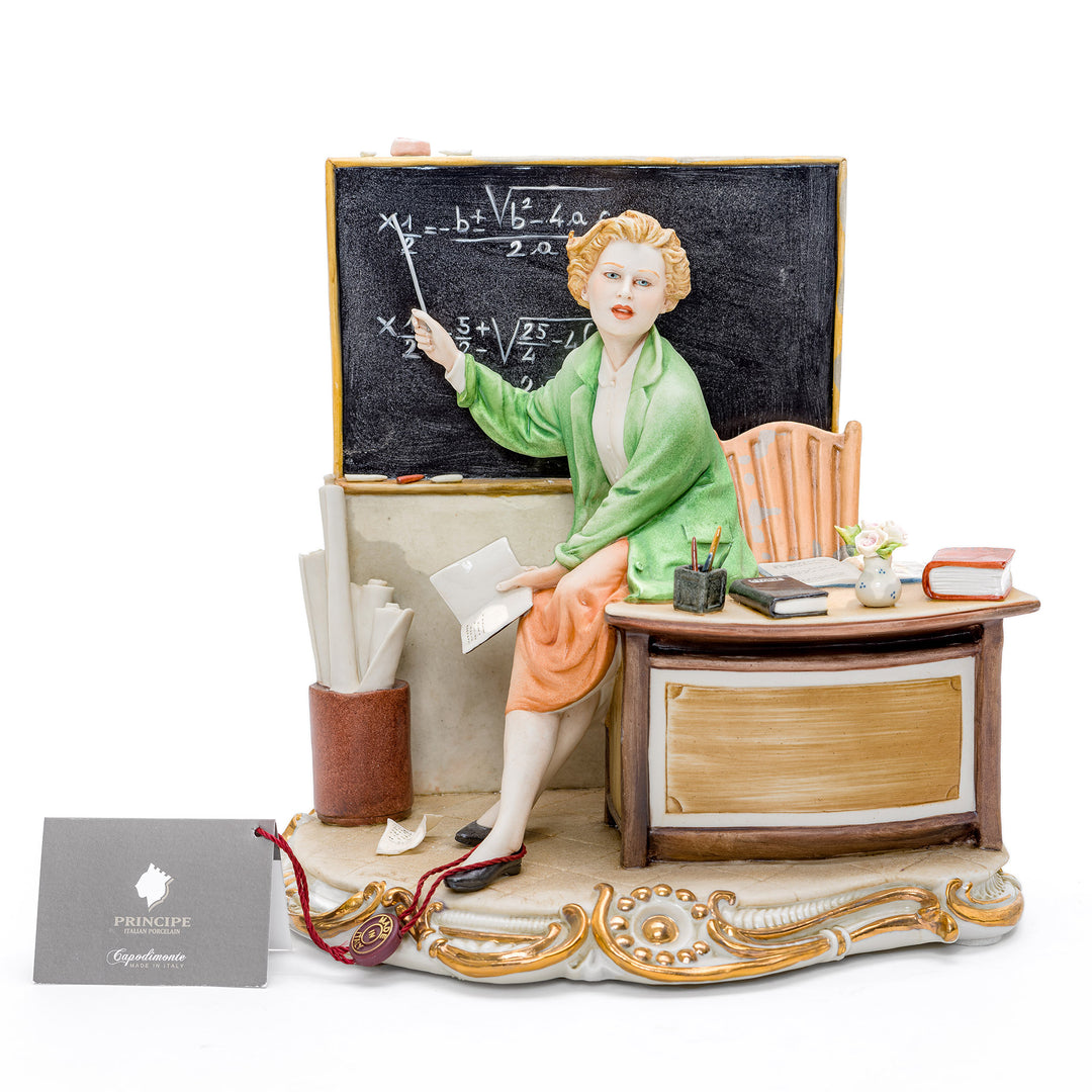 Capodimonte porcelain figurine of 'The Teacher'.