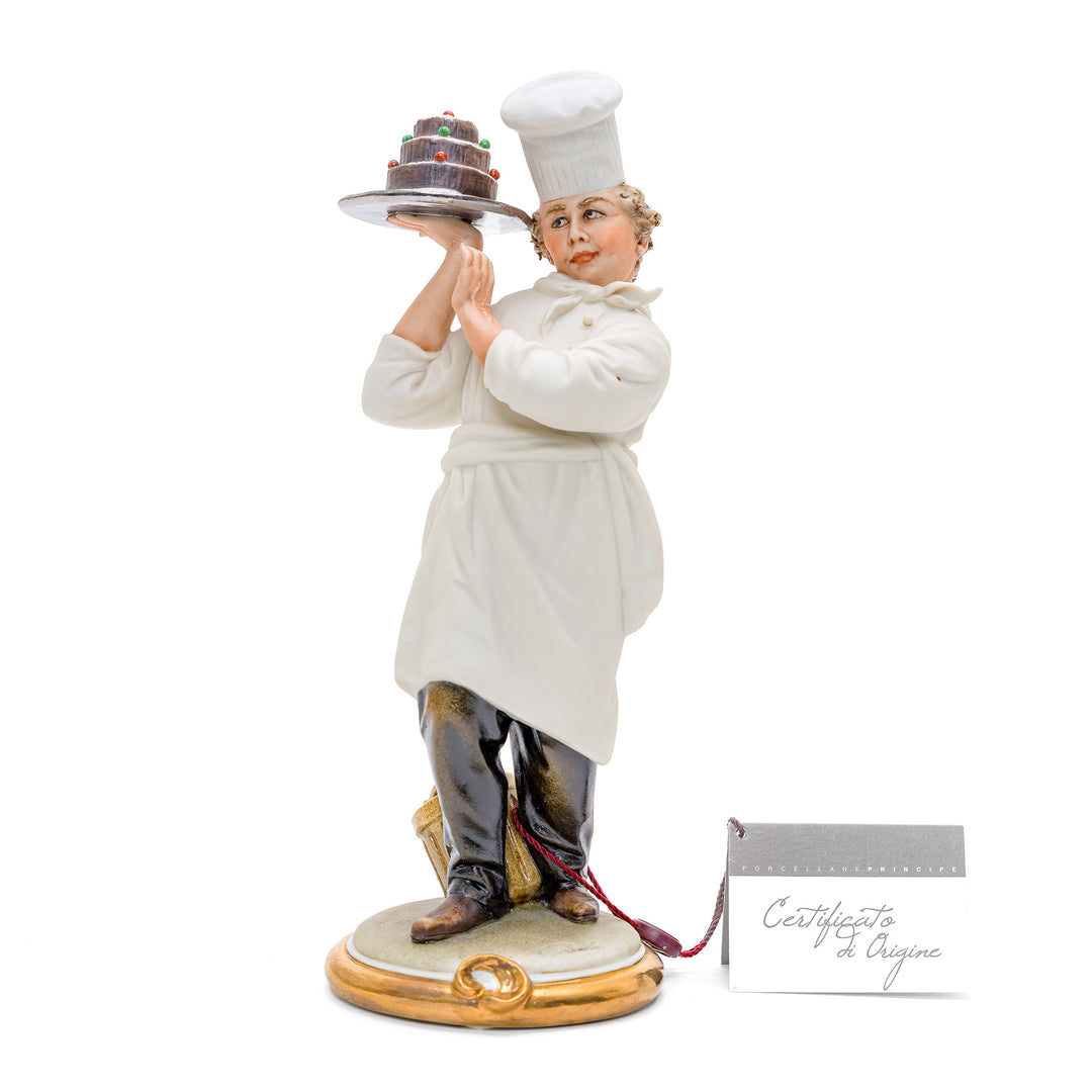 Capodimonte porcelain of a small pastry cook.