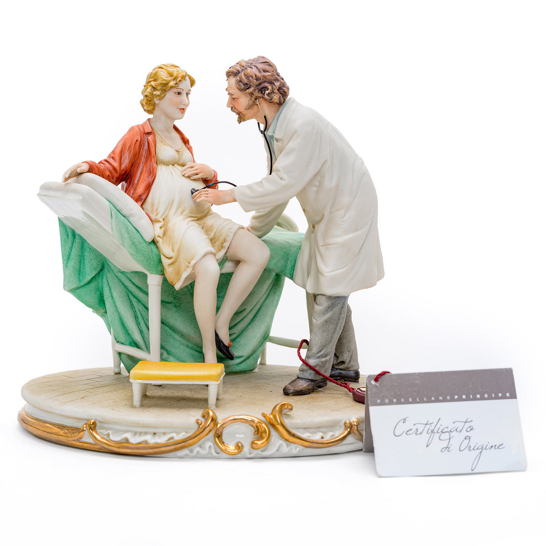 Capodimonte porcelain figurine of 'The Gynecologist'.