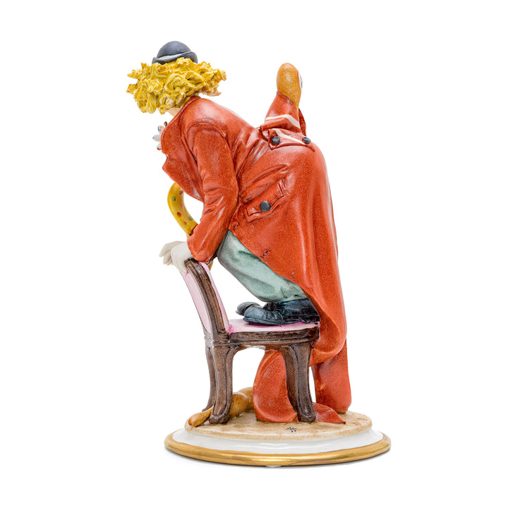 Genuine Capodimonte 'Clown with Chair' made in Italy.