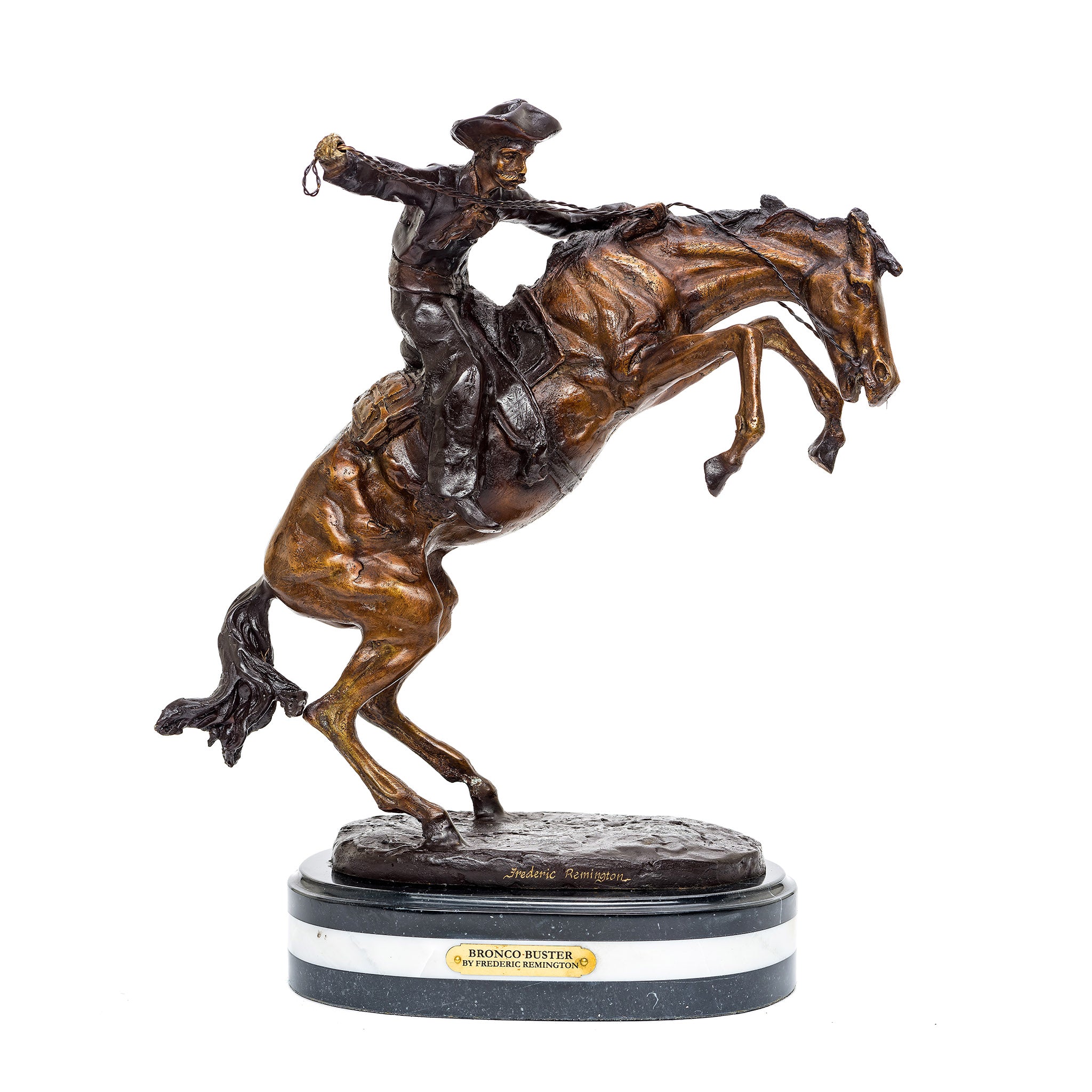 Miniature BRONCO BUSTER Bronze Sculpture hot 4.75