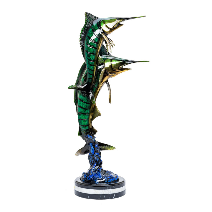 High-quality bronze marlin sculpture for home decor