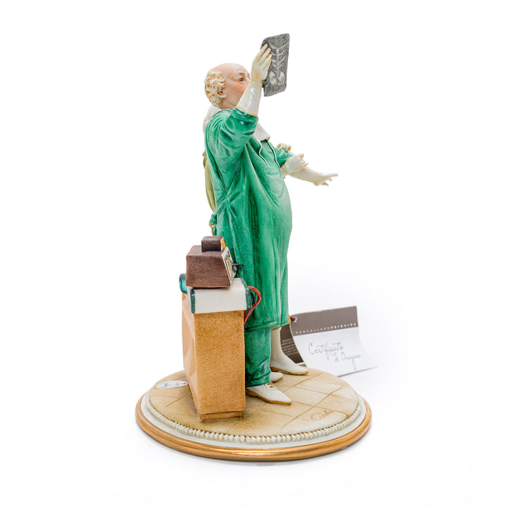 Porcelain representation of a surgical team by Capodimonte.