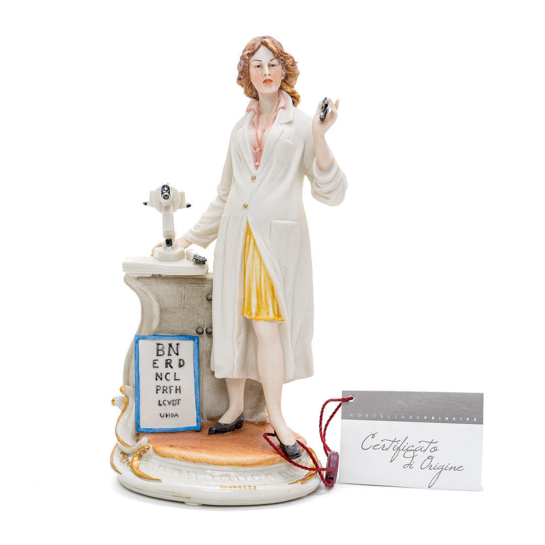 Capodimonte porcelain figurine of 'The Oculist' (Female).