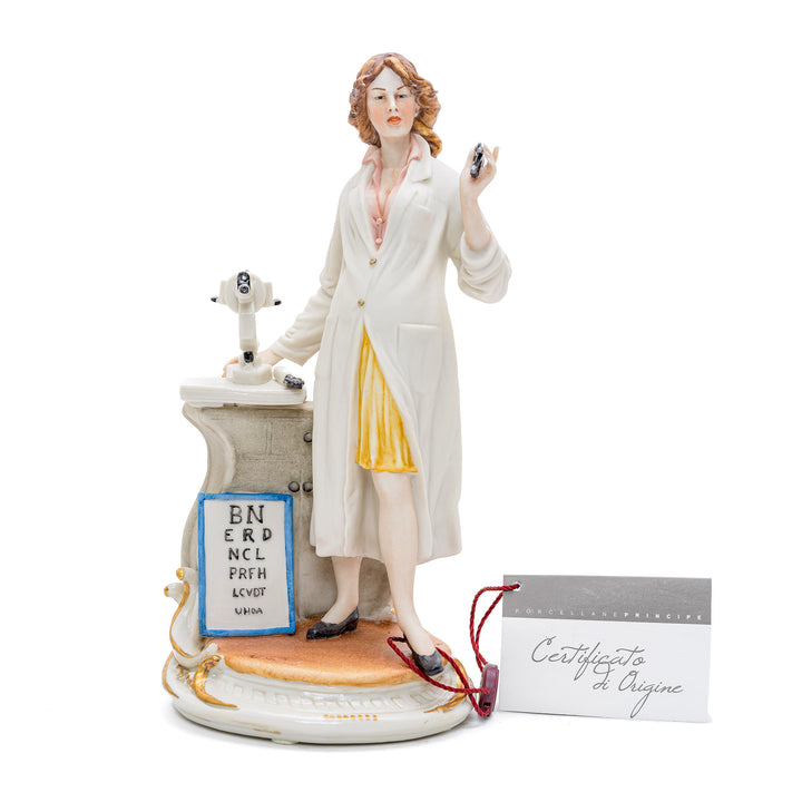 Capodimonte porcelain figurine of 'The Oculist' (Female).