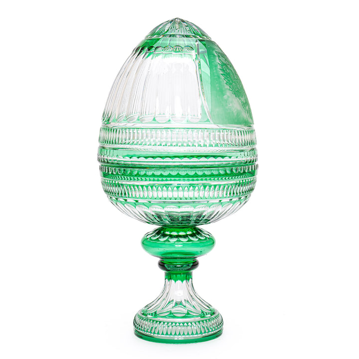 Luxurious Russian Romanov eagle crystal egg
