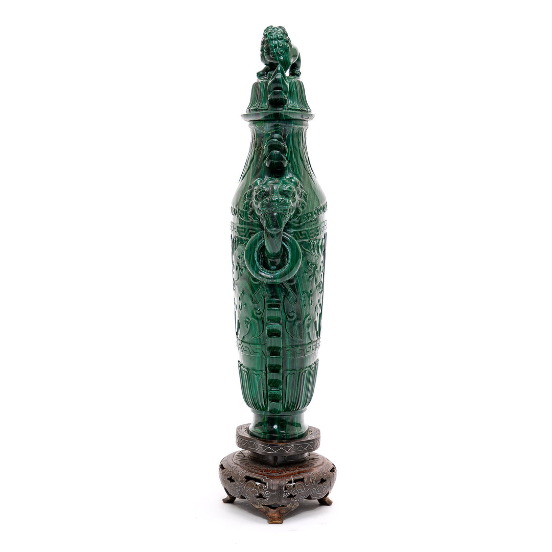 Majestic Malachite Urn & Cover