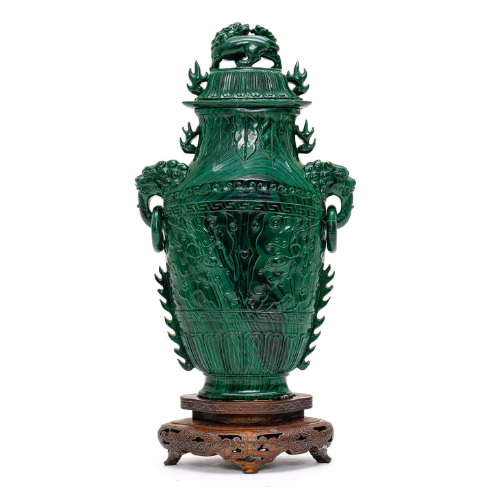 Majestic Malachite Urn & Cover