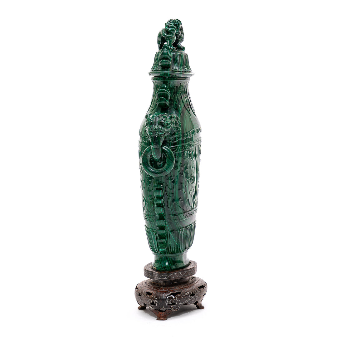 Majestic Malachite Urn & Cover