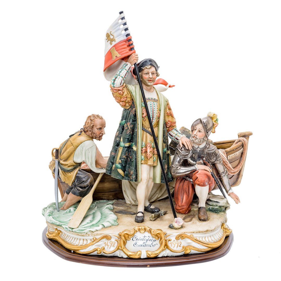 Capodimonte 'Cristoforo Colombo' porcelain figurine by Cortese.