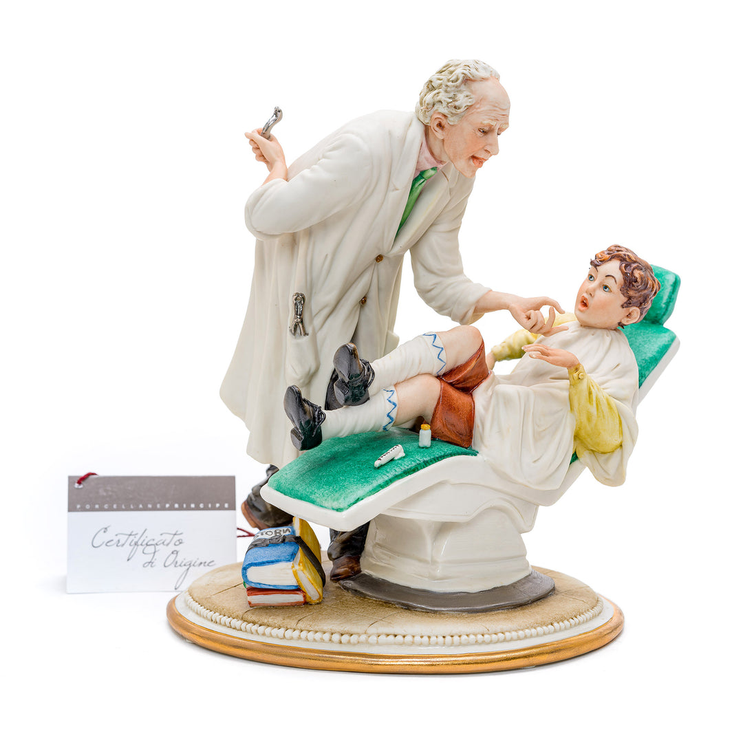 Capodimonte porcelain figurine of 'The Dentist'.