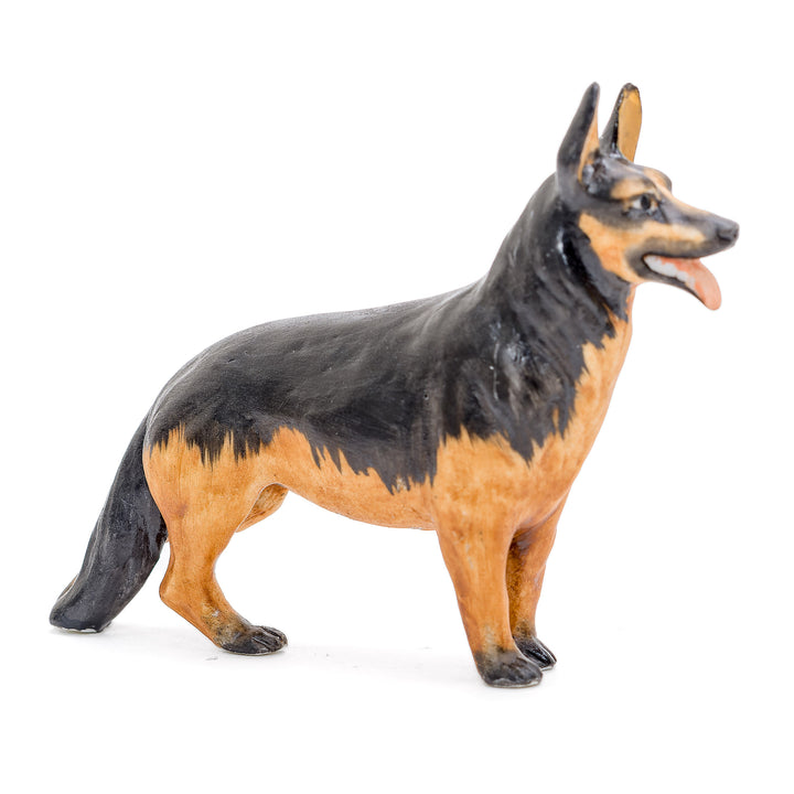 Handcrafted Capodimonte porcelain canine.
