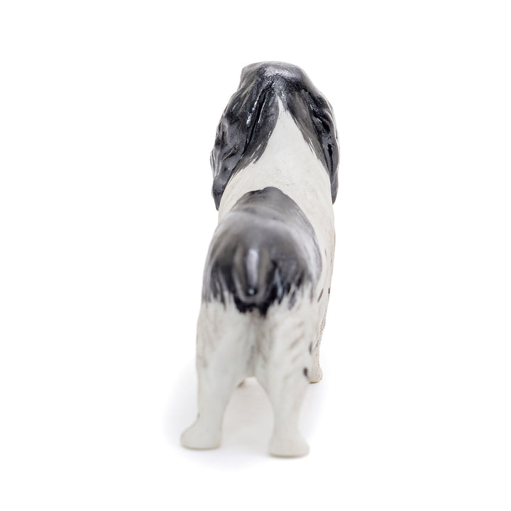 Capodimonte's diverse collection of porcelain dog statues.