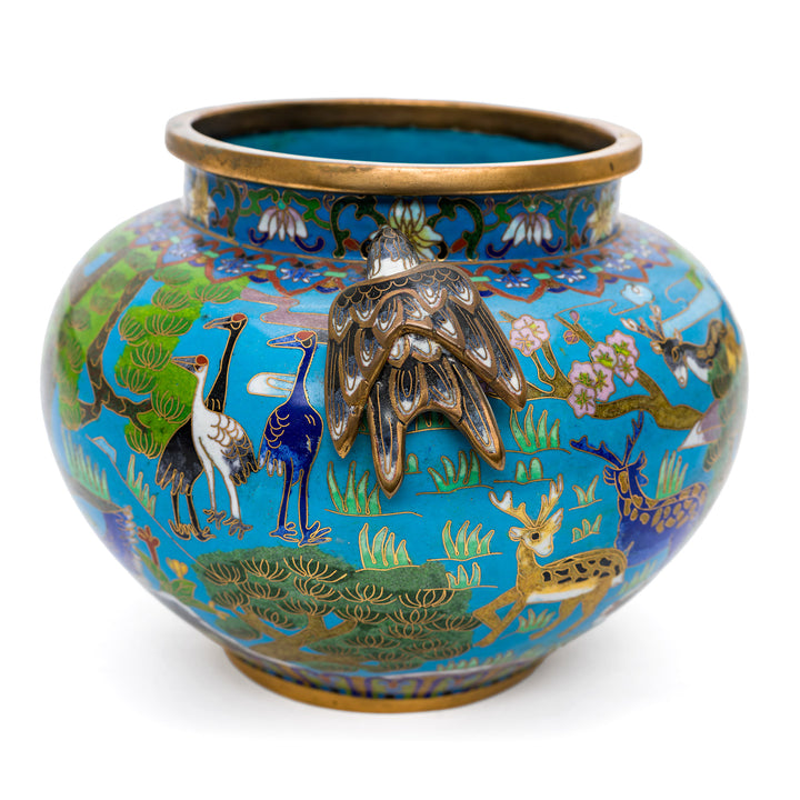 Stunning cloisonné jar showcasing artistic craftsmanship