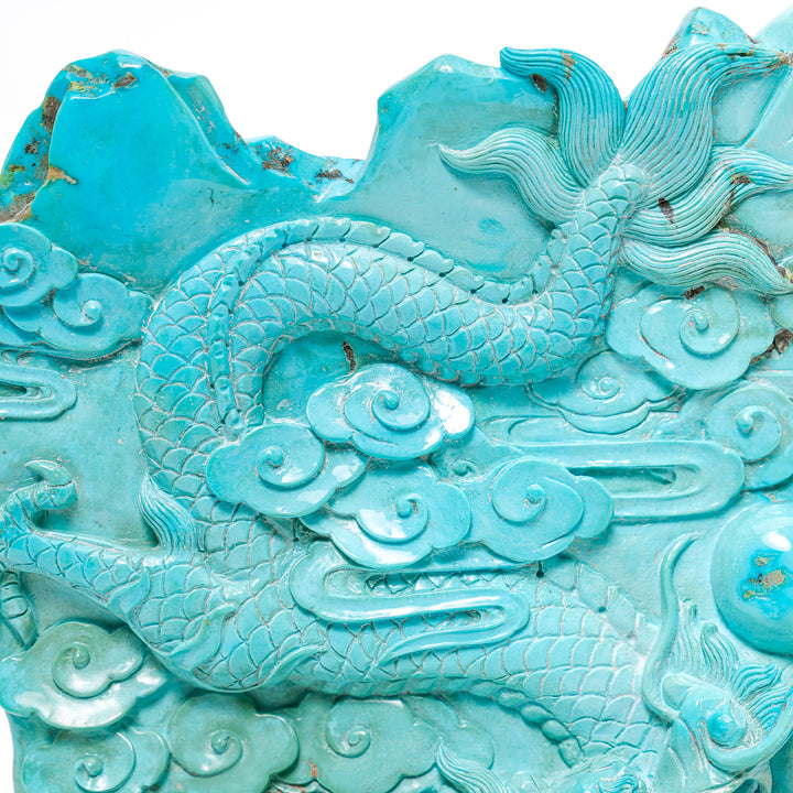 Turquoise Dragon Carving
