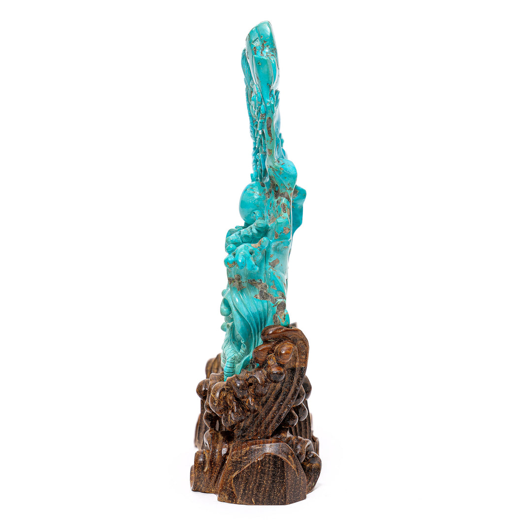 Turquoise Dragon Carving