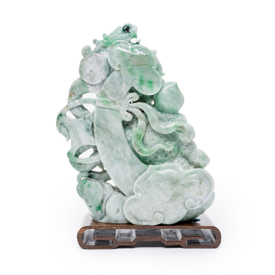 Feng shui jade dragon statue symbolizing prosperity