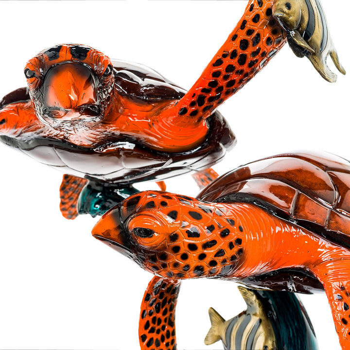 Decorative oceanic bronze with movement