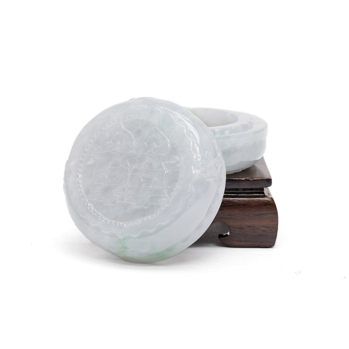 Jade container with spiritual love symbol