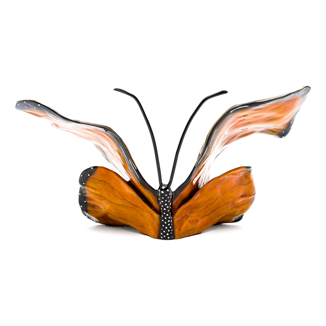 Rear view showing wing structure and dotted body accents