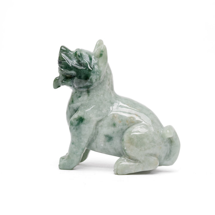 Small jade pet figurine for memory altar