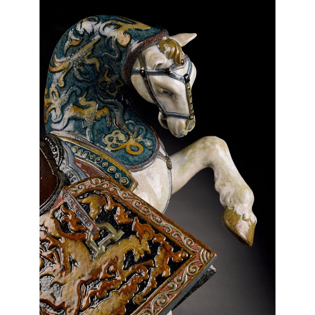 Image 7 Lladro Oriental Horse Sculpture. Glazed. Limited Edition - 01001943
