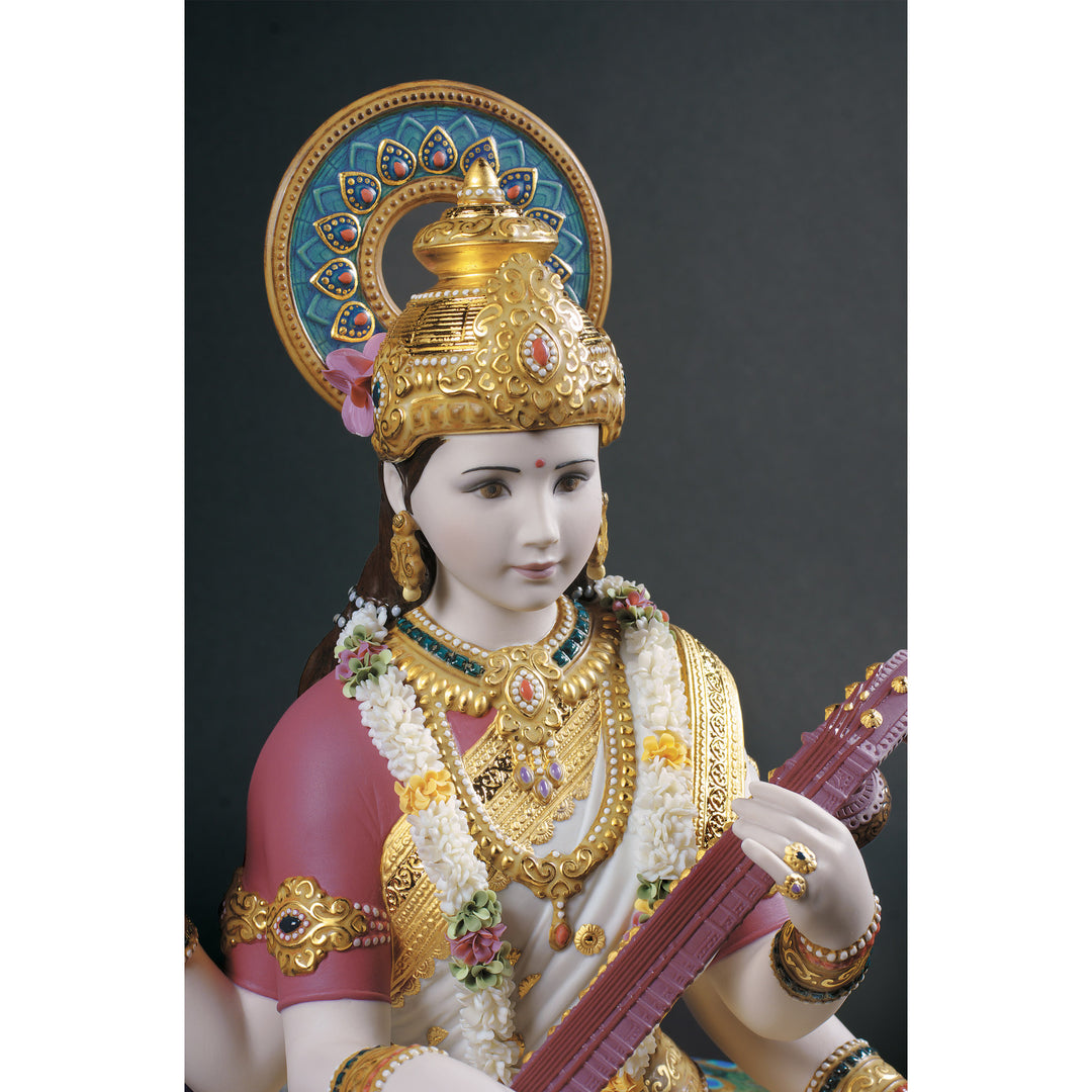 Image 3 Lladro Saraswati Sculpture. Limited Edition - 01001978