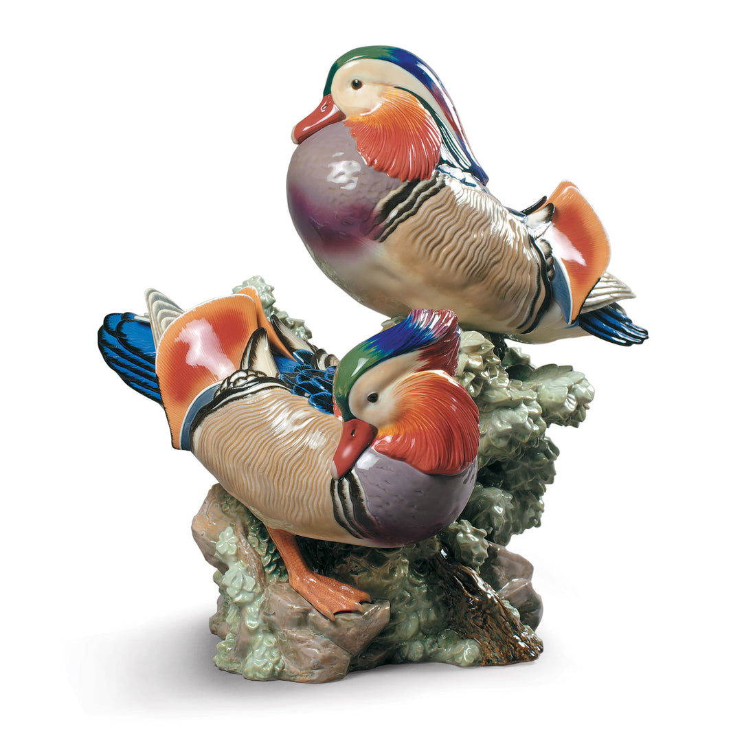 Lladro Mandarin Ducks Sculpture. Limited Edition - 01001979