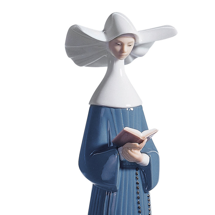 Image 2 Lladro Prayerful Moment Nun Figurine - 01005500