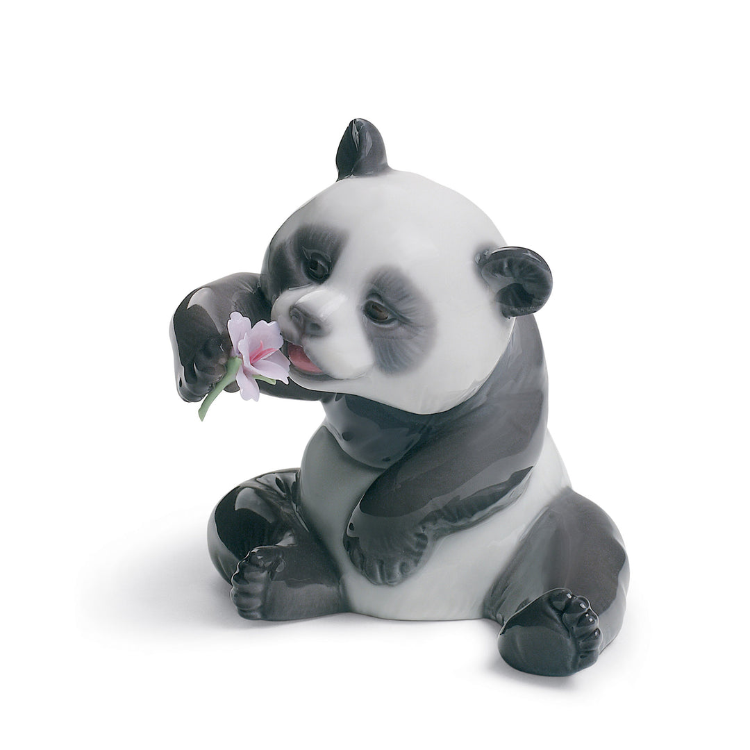Lladro A Cheerful Panda Figurine - 01008358