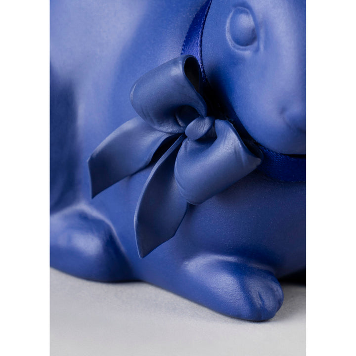 Image 5 Lladro Attentive Bunny. Blue-Gold - 01009448