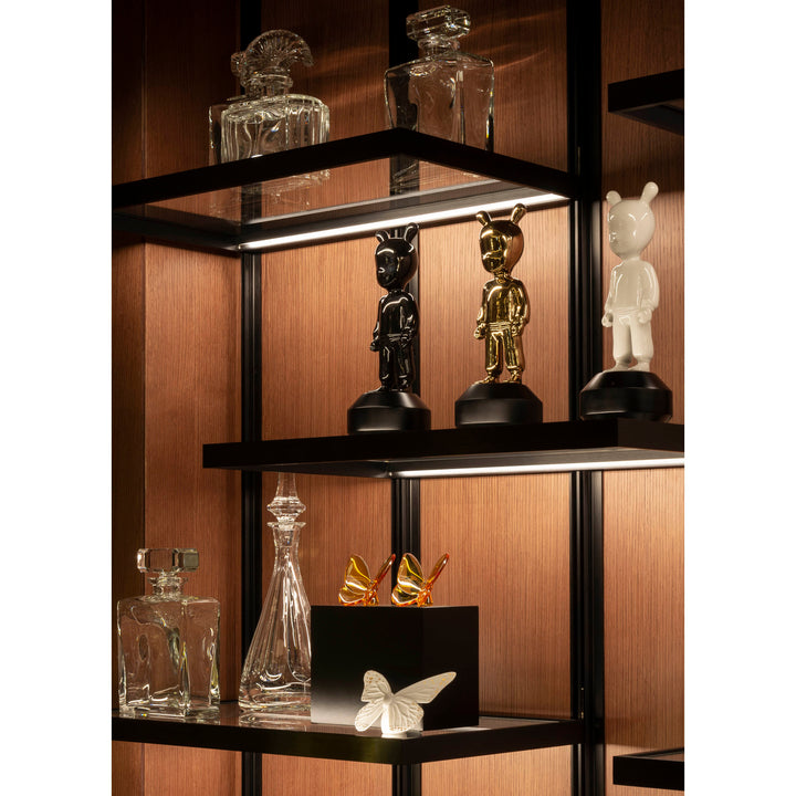 Image 3 Lladro Butterfly Figurine. Golden Luster & White - 01009451