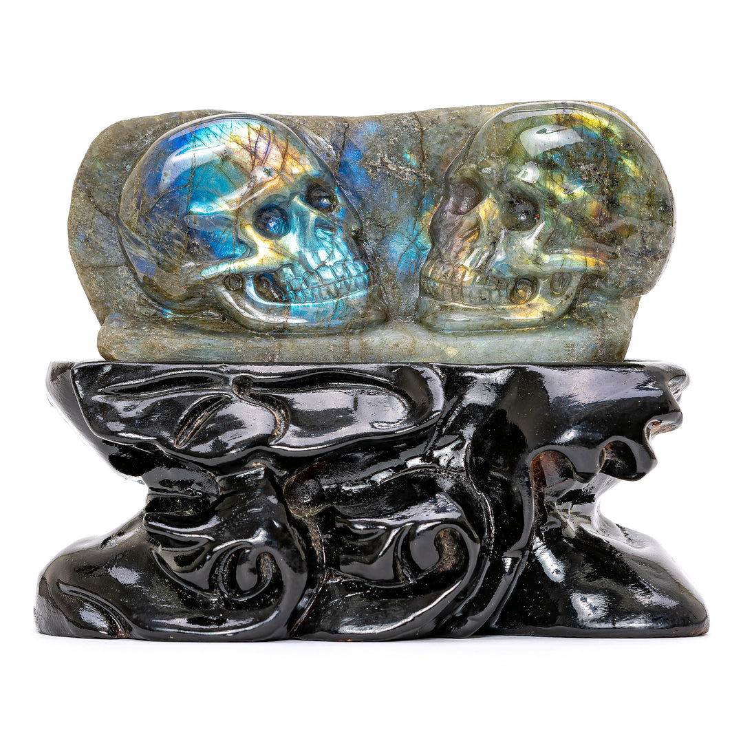 Labradorite Double Skull