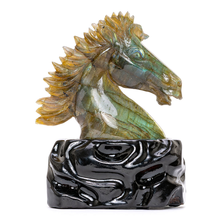 Labradorite Stallion Bust