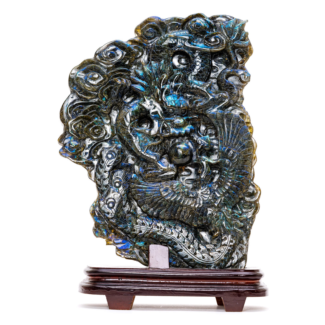 Labradorite Dragon Sculpture